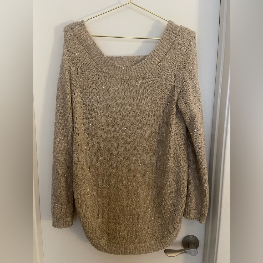 Gold, sequin, oversized sweater. Jack by BB Dakota. Size M. barely worn.